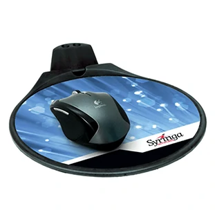 Image of a phone stand customized mouse pad for businesses and bulk orders.