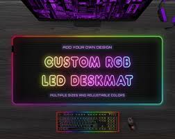 custom rgb led desk mat